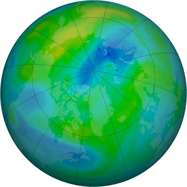 Arctic ozone map for 28 September 2014
